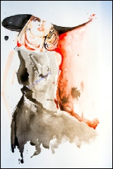 The Black Dress by Jax Barrett Fashion Illustrations