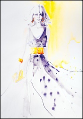 The Gold Belt by Jax Barrett Fashion Illustrations