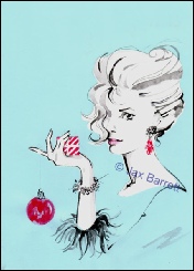 The Christmas Bauble by Jax Barrett Fashion Illustrations