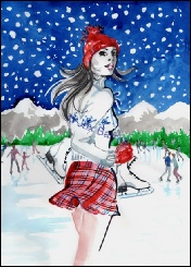 Skating by Jax Barrett Fashion Illustrations