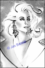 1955 Monochrome by Jax Barrett Fashion Illustrations