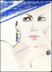 Sapphires by Jax Barrett Fashion Illustrations