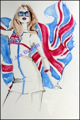 UK Girl by Jax Barrett Fashion Illustrations